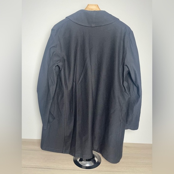 Eileen Fisher | Black Textured Open Front Blazer Jacket Tencel Career Office - Picture 5 of 12